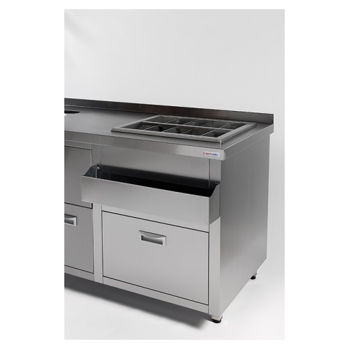 Барная станция Restoinox БСЗ1-15/6-05 с ящиками и вертушкой