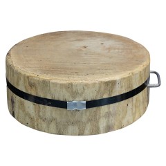 Колода разрубочная Luxstahl 300-600х120-170 мм настольная, дуб, без подставки