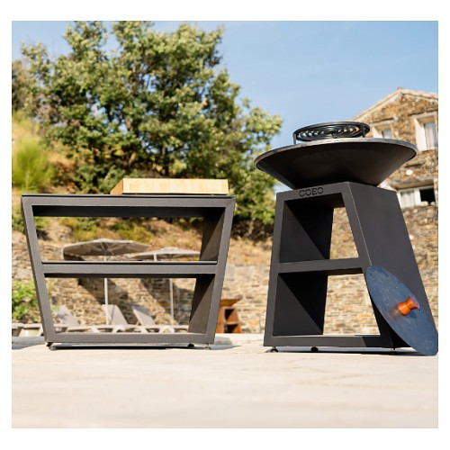 Гриль уличный COEO TRIO 82 h=100 см черная сталь