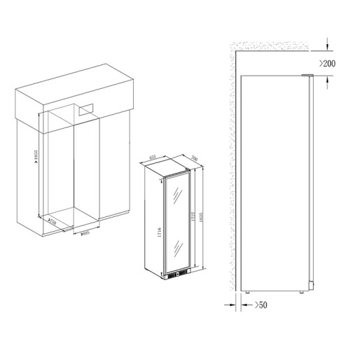 Шкаф винный Temptech Copenhagen CPRO1800SX-24
