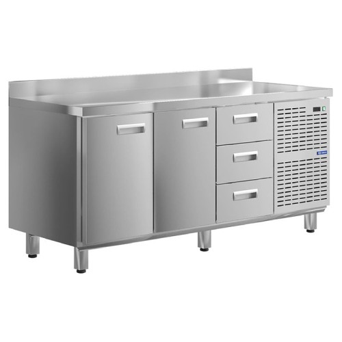 Стол холодильный KAYMAN КСХ-113/70 (2 двери, 3 ящика)