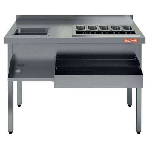 Барная станция HICOLD НКС-12/5БПК с бортом