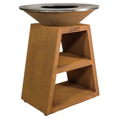 Гриль уличный COEO TRIO 82 h=100 см кортеновская сталь