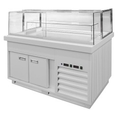 Напольная горизонтальная кондитерская холодильная витрина Finist Maria Ms-16-9 с охлаждаемой выкладкой