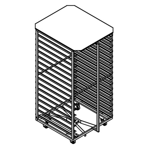 Тележка-шпилька вкатная Porlanmaz Bakery Machinery 600x800/16 SUS нерж. для ротационных печей PMDF 150