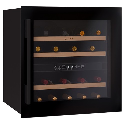 Винный шкаф Lex LWD6036BL dual zone черный