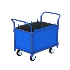 Тележка платформенная MetallCart ТС4 с сетчатыми бортами