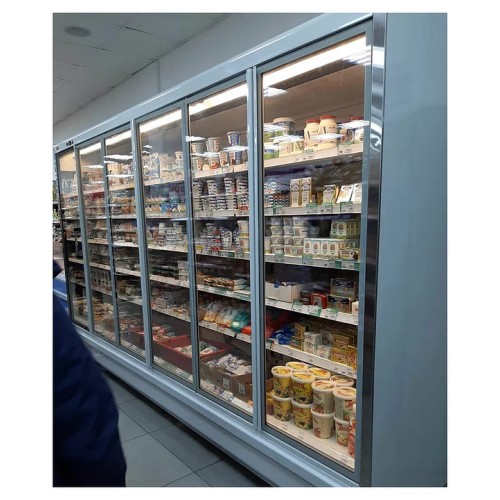 Горка холодильная KIFATO ПРАГА 2500 (встроенный агрегат, распашные двери, зеркальные боковины)