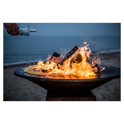 Гриль уличный COEO TRIO 82 h=100 см кортеновская сталь