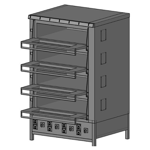 Печь хлебопекарная ЦМИ ХПЭЦ-4 стекло