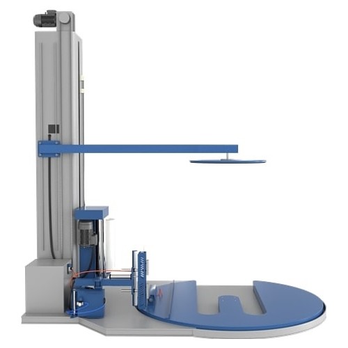 Паллетоупаковщик автоматический ПЗО BPW-2400ЕАС с прижимом, Е-образной платформой и автоматической обрезкой