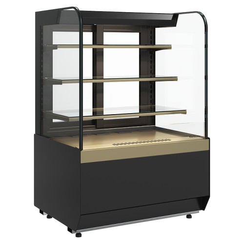 Витрина кондитерская Carboma Radius KR70 VM 1,3-2 Standard открытая (Bronze 9005/0109)