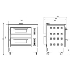 Печь хлебопекарная Grill Master ШЖГ/2 400 °С с пароувлажнением