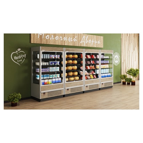 Горка холодильная Carboma FC20-07 VM 1,3-1 Light (фронт X0, распашные двери)