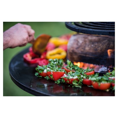 Гриль уличный COEO TRIO 98 h=100 см кортеновская сталь