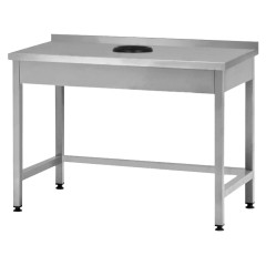 Стол для сбора отходов Mecon Profi Inox СПРп 1200х600х860 мм, обвязка, с бортом