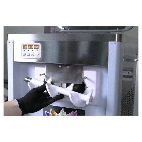 Фризер для мягкого мороженого Hualian HIM-03 (помпа, ночное хранение, 3 рожка)