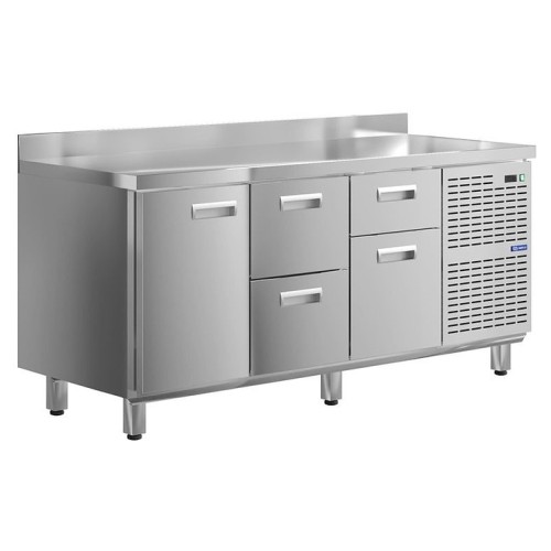 Стол холодильный KAYMAN КСХ-124/60 (1 дверь, 4 ящика)