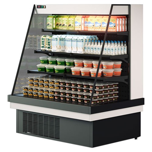 Горка холодильная ENTECO MASTER НЕМИГА П CUBE1 Н ВСн-0,53-2,5-1-5Х (встроенный агрегат) с глухими боковинами