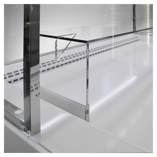 Напольная горизонтальная кондитерская витрина Finist Maria Mw-16-9 с выкладкой из дерева (лак)