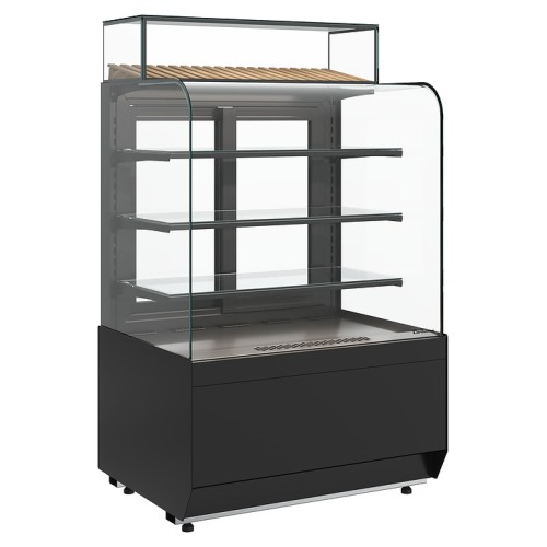 Витрина кондитерская Carboma Radius KR70 VM 0,9-1 Light (Bronze 9005/0109)