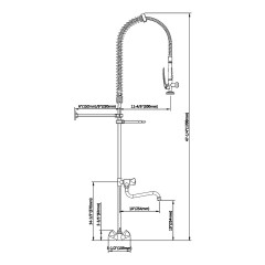 Устройство душирующее Kocateq 9077023 XLD с лейкой