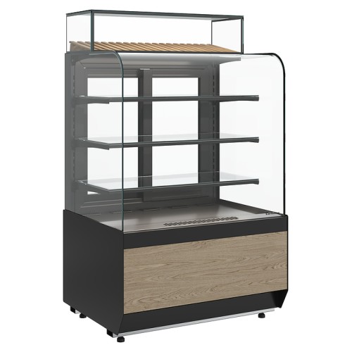 Витрина кондитерская Carboma Radius KR70 VM 1,3-1 Light (Techno 9005)