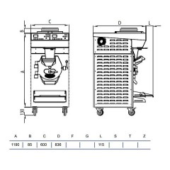 Фризер-пастеризатор для мороженого STAF59 RHS15/60 W
