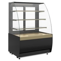Витрина кондитерская Carboma K70 VM 0,6-2 Standard версия 2.0 открытая (Bronze 9005/0109)