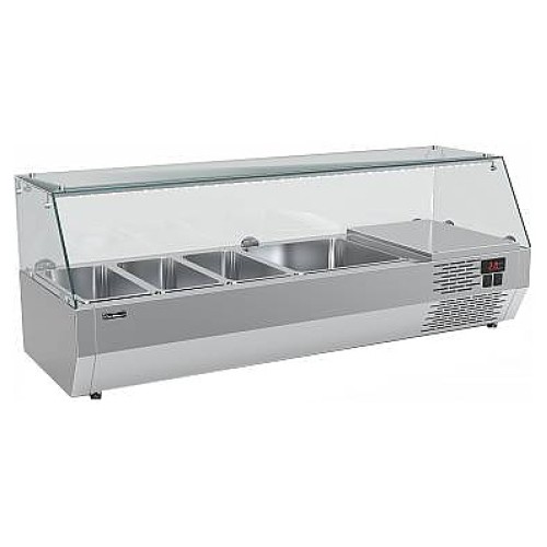 Витрина холодильная Carboma IDO A40 SM 1,2-G (3 GN1/3+1 GN1/2) с колпаком