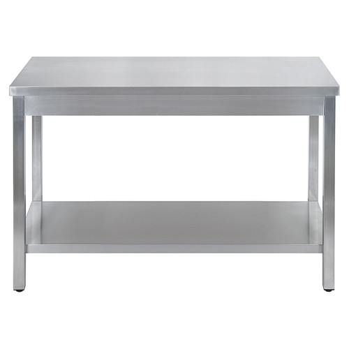 Стол производственный универсальный Luxstahl СПУ-15/4 со сплошной полкой (нерж. сталь)