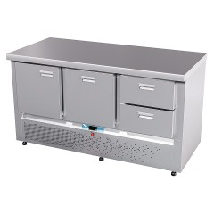 Стол холодильный Abat СХС-70Н-02 (дверь, 2 ящика 1/2, ящик, без борта)