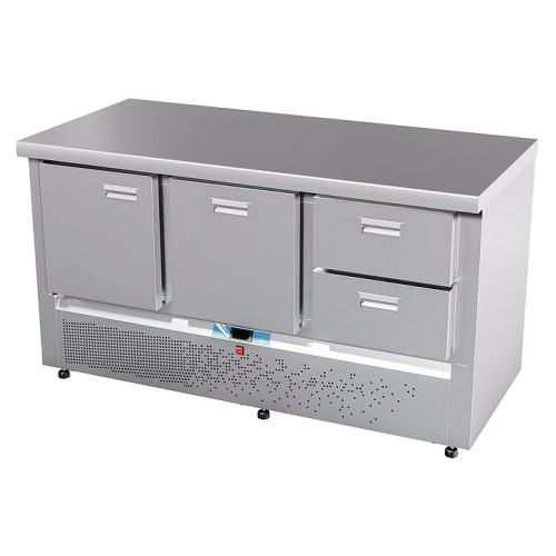 Стол холодильный Abat СХС-70Н-02 (дверь, 2 ящика 1/2, ящик, без борта)