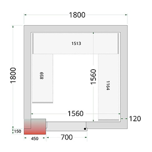 Камера морозильная TEFCOLD CRNF1818