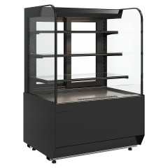 Витрина кондитерская Carboma Radius KR70 VM 1,3-2 Standard открытая (Techno 9005)