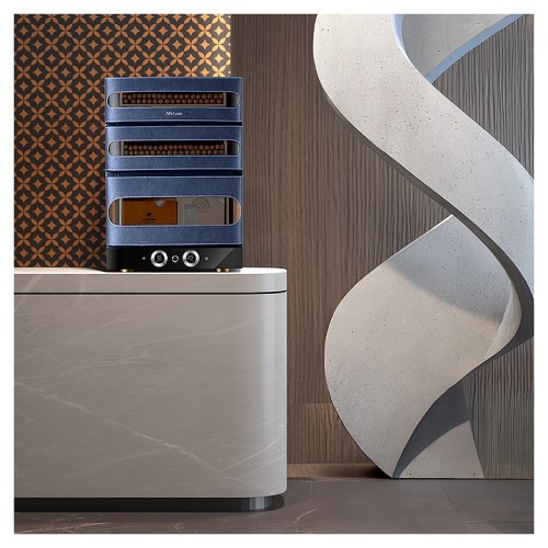 Шкаф для сигар Afidano L3 коньячная кожа