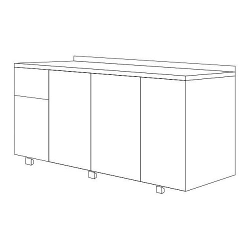 Стол холодильный KAYMAN КСХ-411/60 (2 двери, 2 ящика)