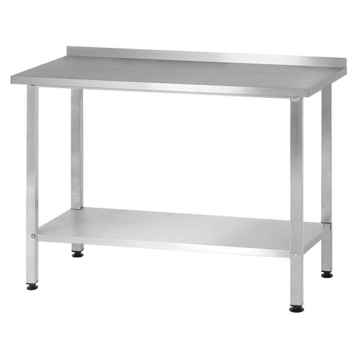 Стол производственный Mecon Norma Ral СПРн 1500х700х860 мм, сплошная полка, ножка профильная, с бортом