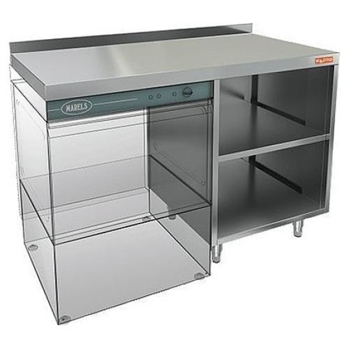 Стол под посудомоечную машину HICOLD НБМСЗОКП-12/7БЛ c левым крылом и бортом