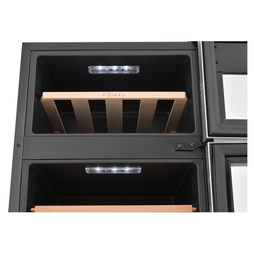 Винный шкаф - хьюмидор Zugel ZTH80DX нержавеющая сталь