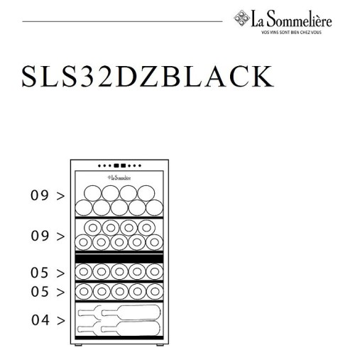 Винный шкаф La Sommeliere SLS32DZBLACK