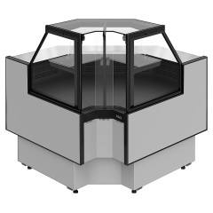 Витрина холодильная Carboma Palm 3 GC95 VV 6-1 версия 2.0 внутренний угол (9006-9005, без боковин)