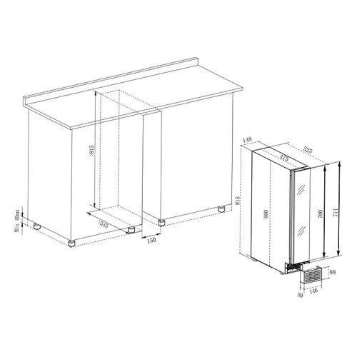 Шкаф винный Temptech Skagen SKX15SRB