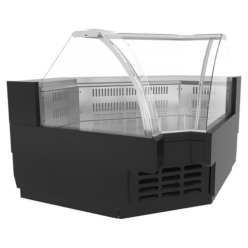 Витрина холодильная Lida Midi-1 SU (1450х1450х1250 мм) угловая внутренняя, встроенный агрегат