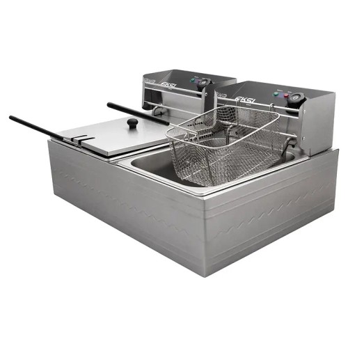 Фритюрница EKSI 6L+6L Electric Fryer