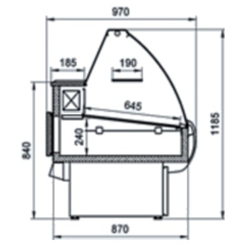 Витрина холодильная Марихолодмаш Таир ВХСн-1,2