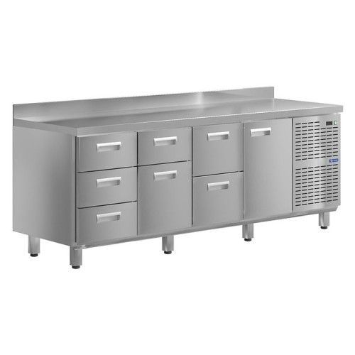 Стол холодильный KAYMAN КСХ-3421/60 (1 дверь, 7 ящиков)