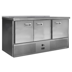 Стол холодильный для салатов Finist СХСнс-700-3 8GN1/6 (нижний холодильный агрегат) с крышкой