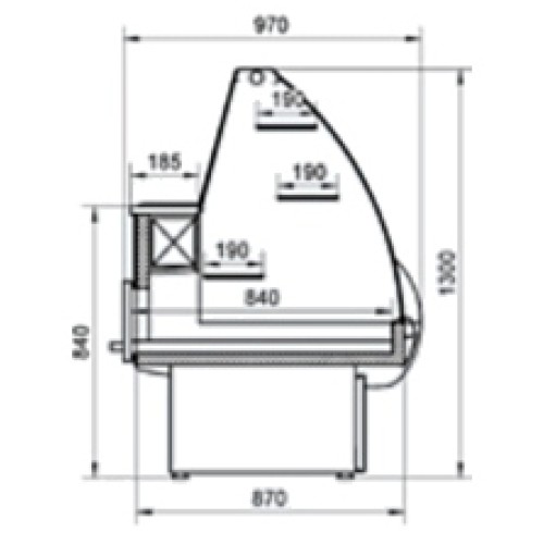 Витрина холодильная Марихолодмаш Таир ВХСд-1,2