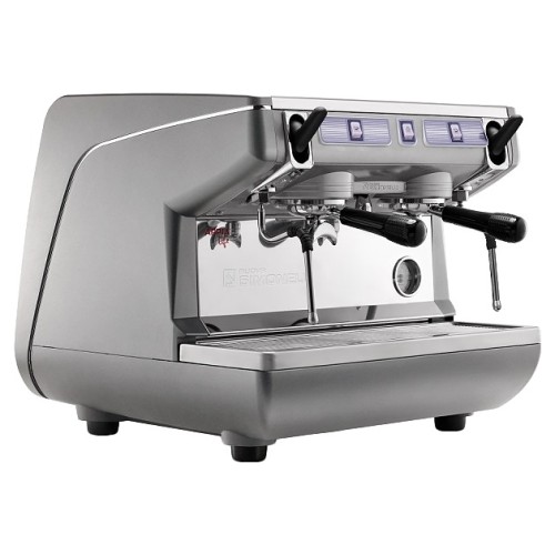 Кофемашина Nuova Simonelli Appia Life Compact 2Gr S серый металлик, высокие группы, экономайзер, полуавтомат